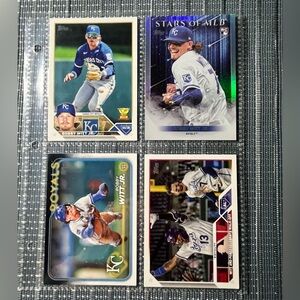 ⚾️ New Bobby Witt Jr., KC Topps MLB Baseball Cards, Collection of 4, (Lot 2)